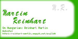 martin reinhart business card